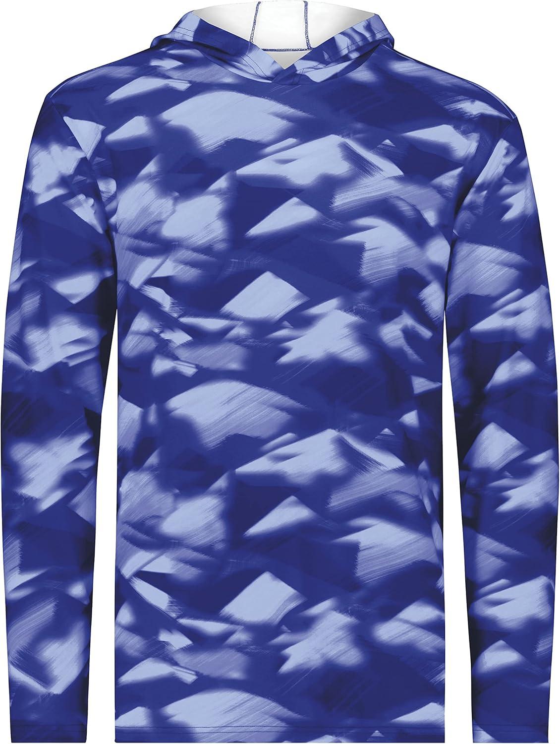 imageHolloway Boys Youth Stock CottonTouch Poly HoodieNavy Glacier Print