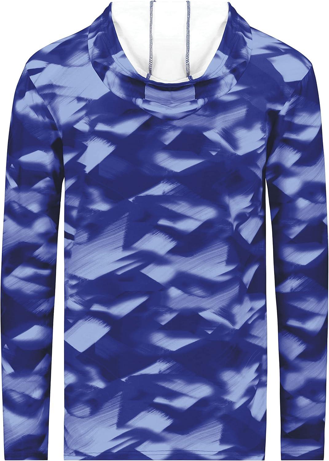 imageHolloway Boys Youth Stock CottonTouch Poly HoodieNavy Glacier Print