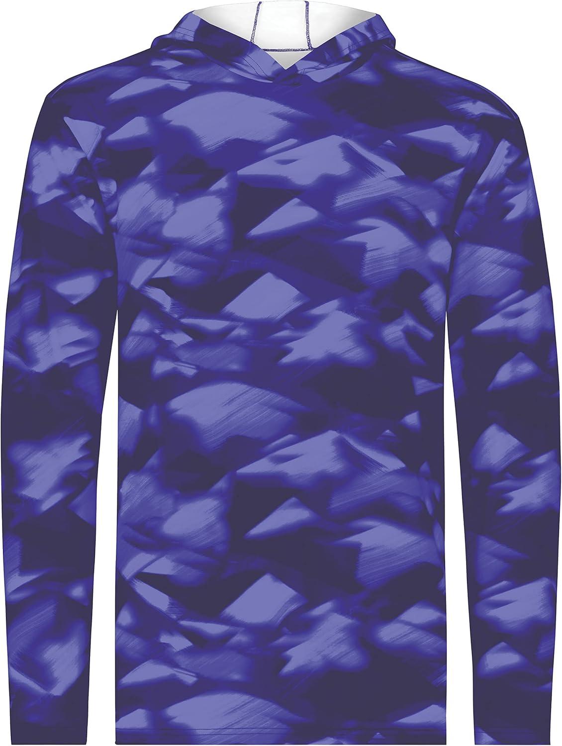 imageHolloway Boys Youth Stock CottonTouch Poly HoodiePurple Glacier Print