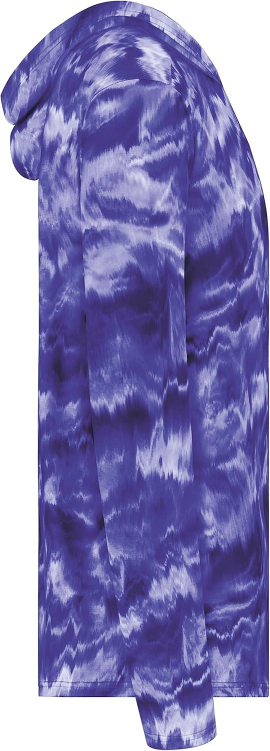imageHolloway Boys Youth Stock CottonTouch Poly HoodiePurple Shockwave Print