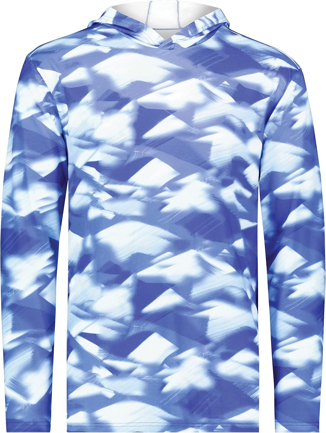 imageHolloway Boys Youth Stock CottonTouch Poly HoodieRoyal Glacier Print