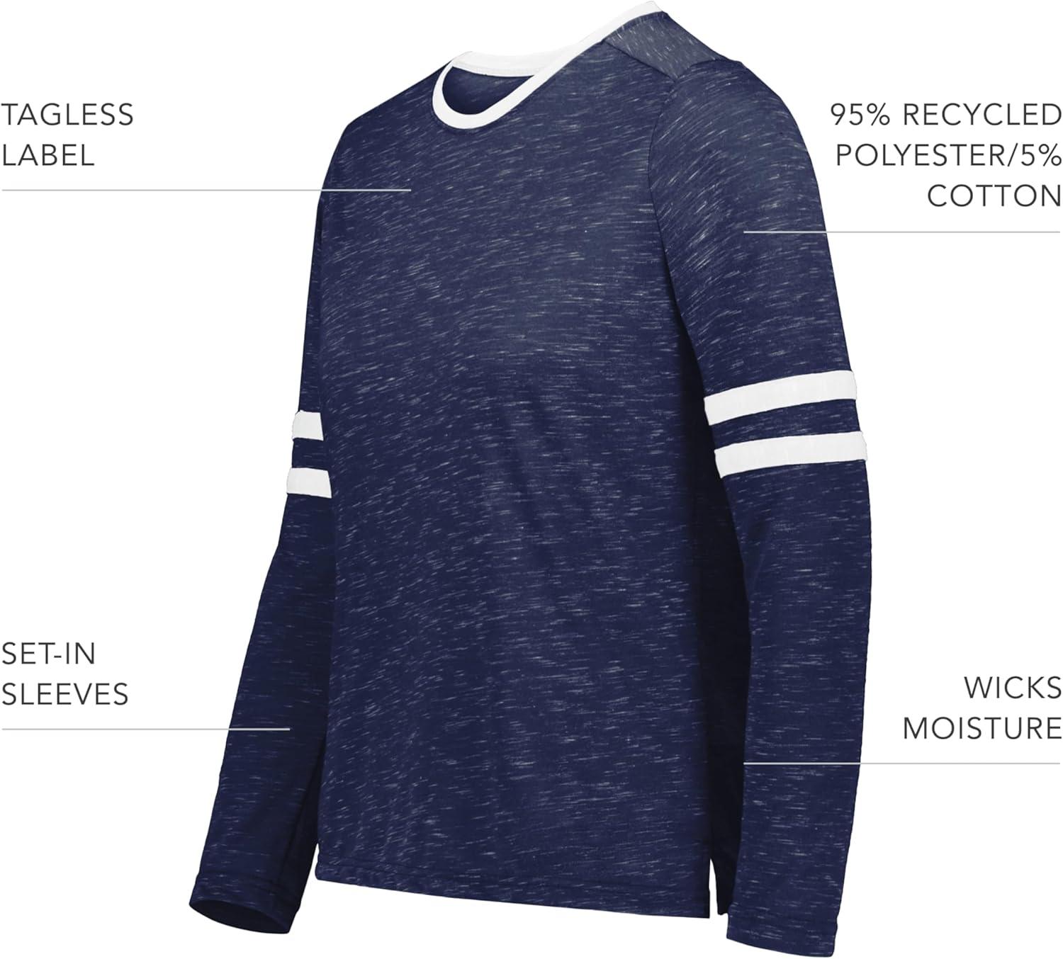 imageHolloway Girls Monterey Long Sleeve TeeNavy HeatherWhite