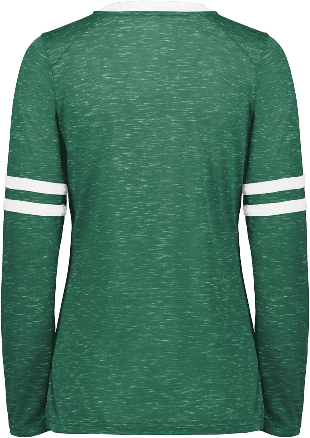 imageHolloway Womens Ladies Monterey Long Sleeve TeeDark Green HeatherWhite