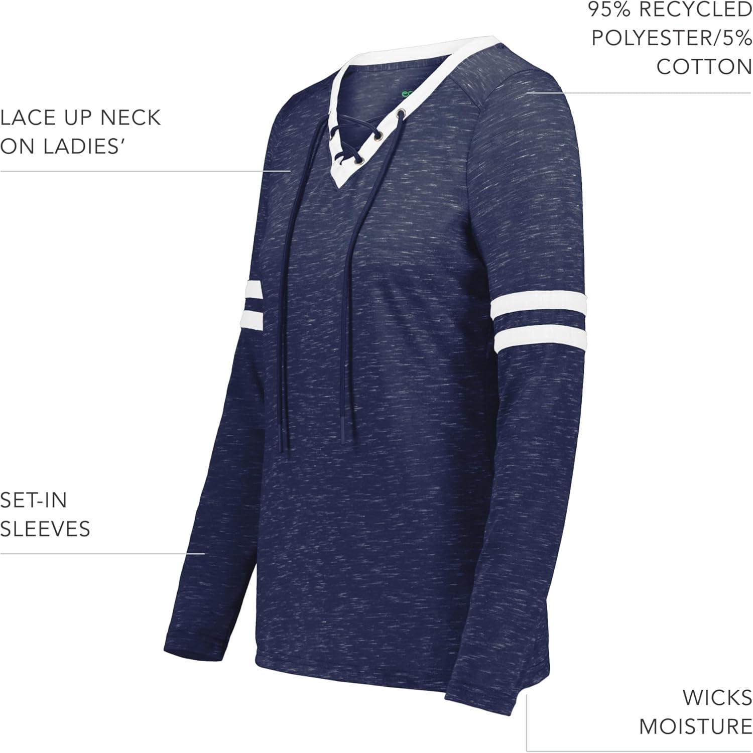 imageHolloway Womens Ladies Monterey Long Sleeve TeeNavy HeatherWhite