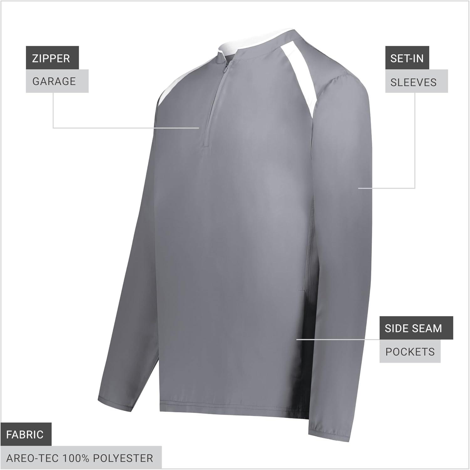 imageHolloway boys Holloway Boys Clubhouse Pullover Cage JacketGraphiteWhite