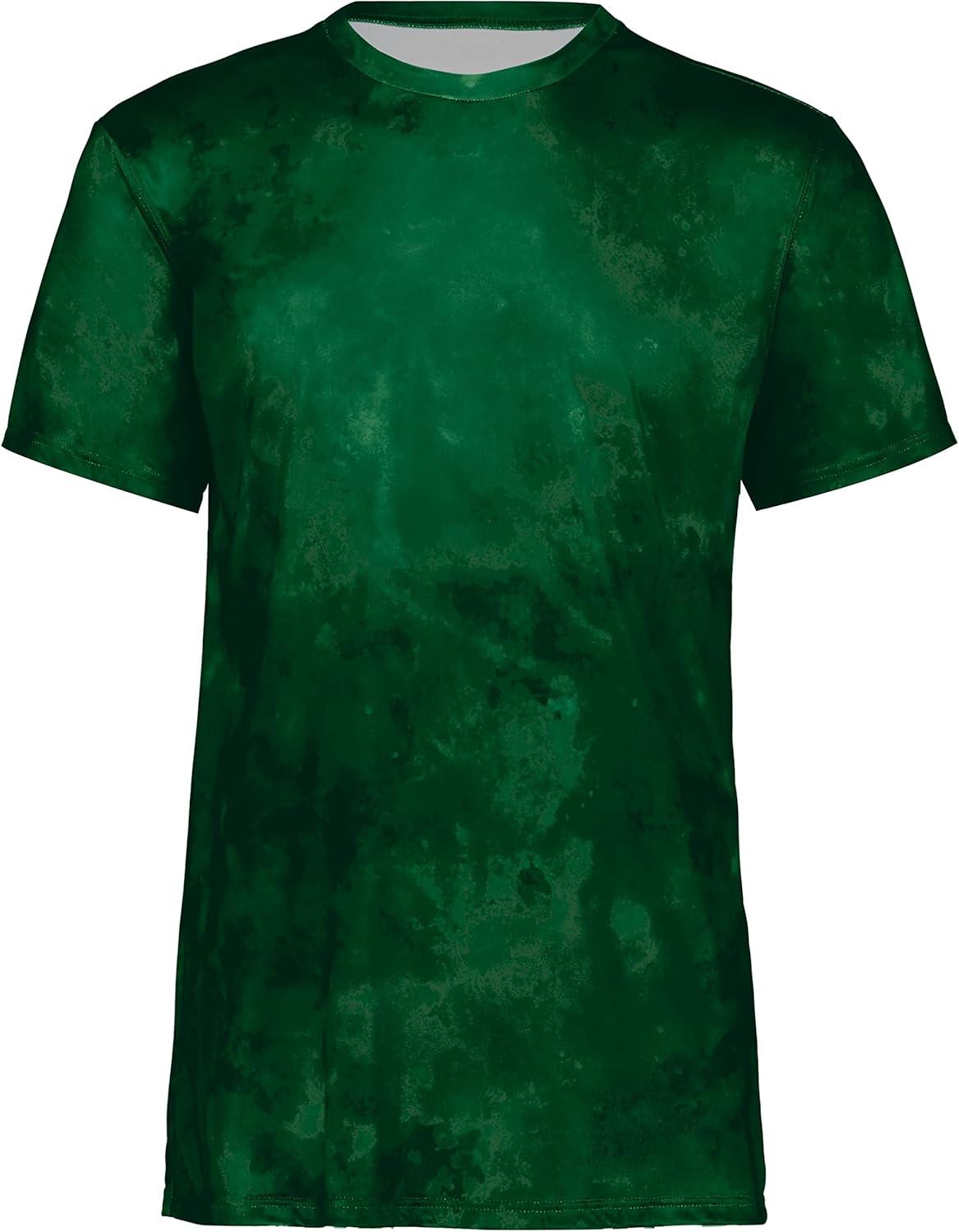 imageHollowayYouth Stock CottonTouch Poly TeeDark Green Cloud Print