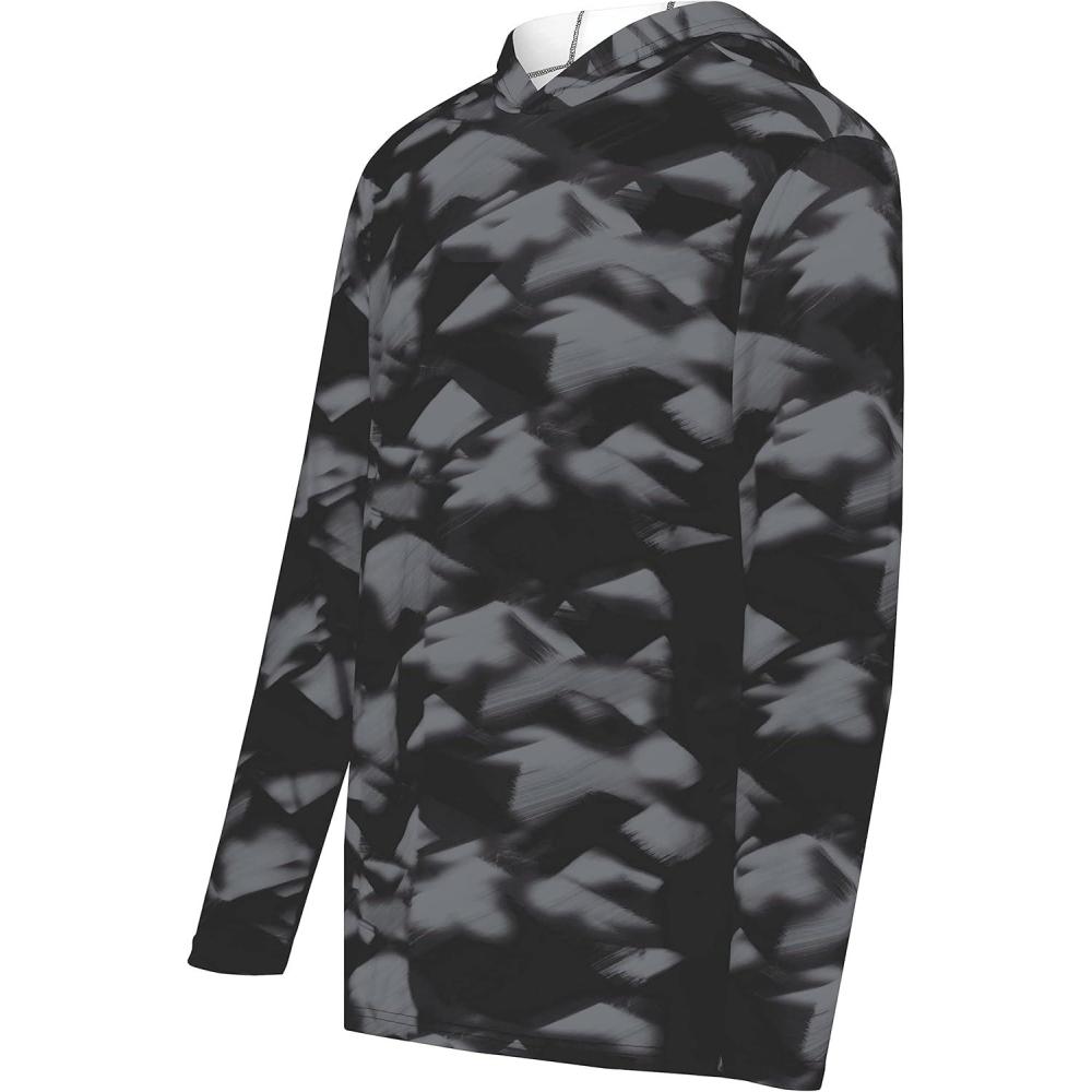 imageHolloway Boys Youth Stock CottonTouch Poly HoodieBlack Glacier Print