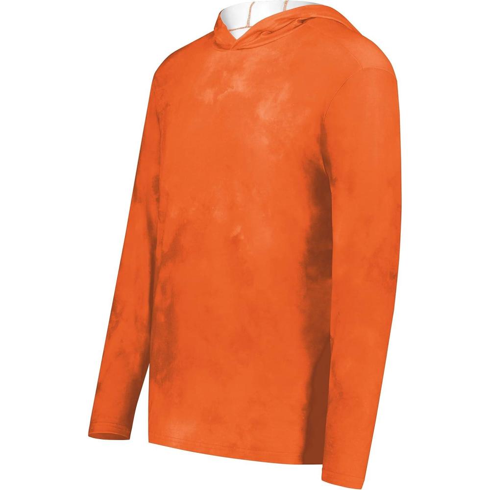 imageHolloway Boys Youth Stock CottonTouch Poly HoodieOrange Cloud Print