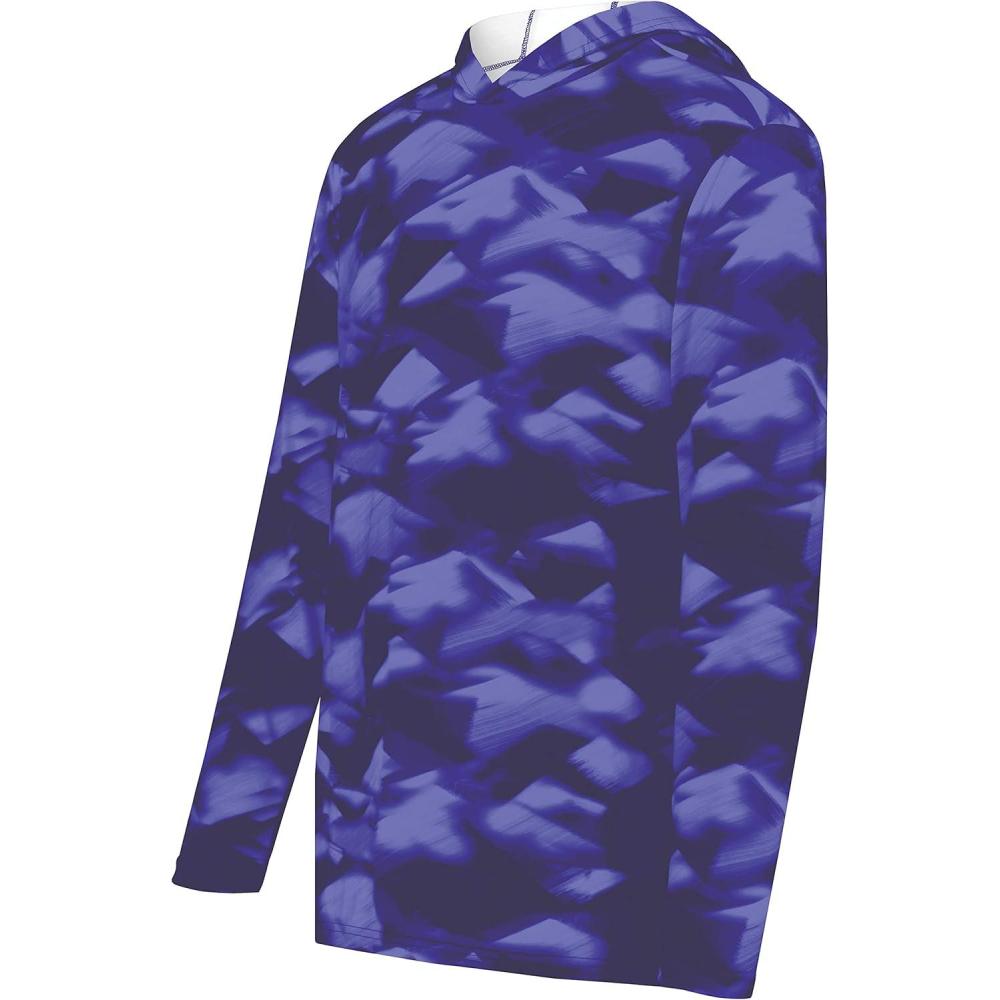 imageHolloway Boys Youth Stock CottonTouch Poly HoodiePurple Glacier Print