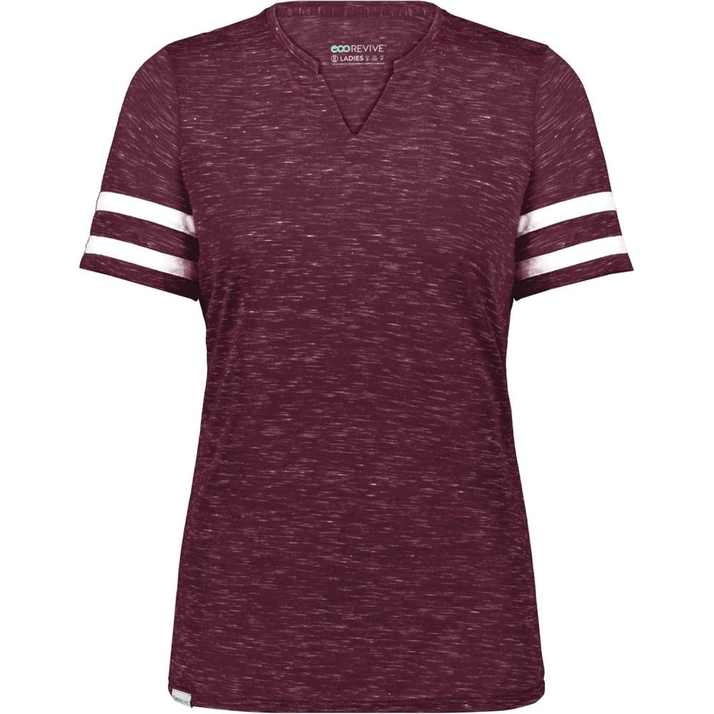 imageHolloway Womens Ladies Monterey TeeMaroon HeatherWhite