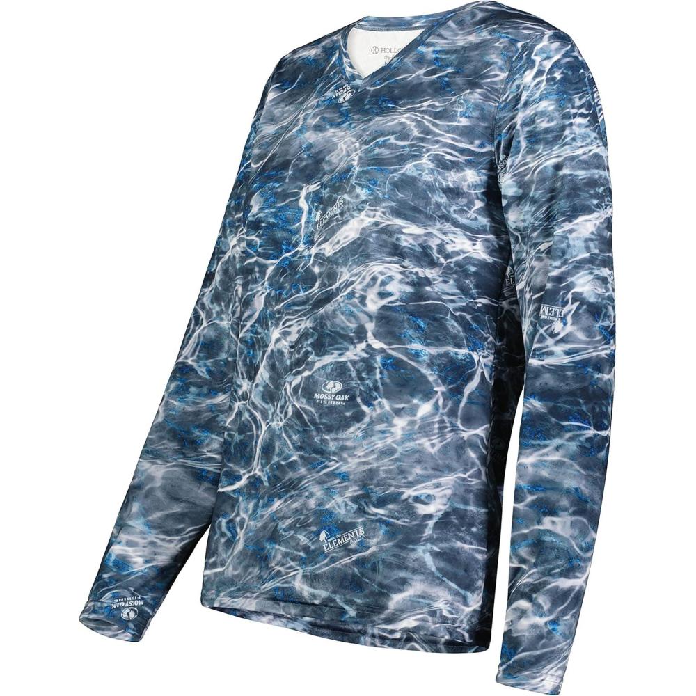 imageHolloway Womens Ladies Mossy Oak Momentum Long Sleeve TeeMo Elements Aqua Blackfin