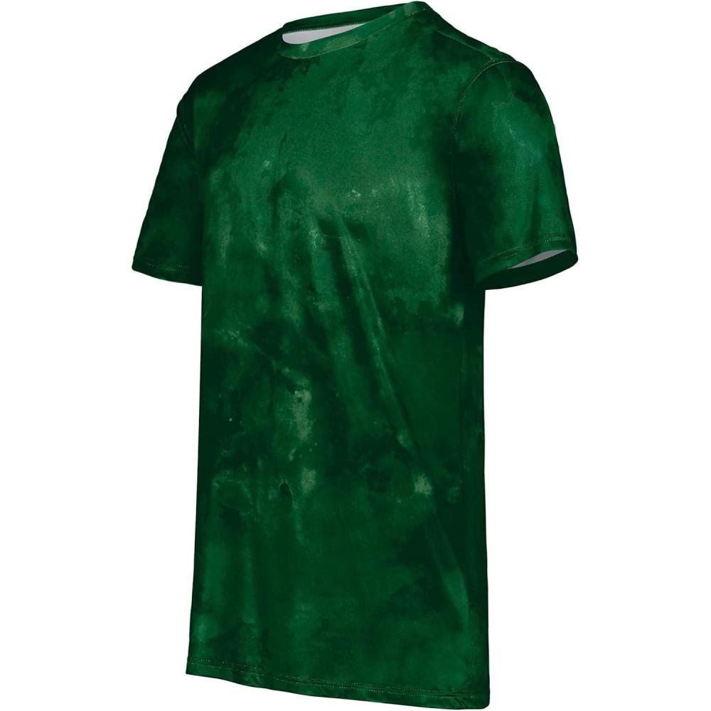 imageHollowayYouth Stock CottonTouch Poly TeeDark Green Cloud Print