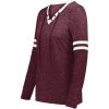 Maroon Heather/White