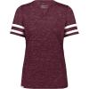 Maroon Heather/White