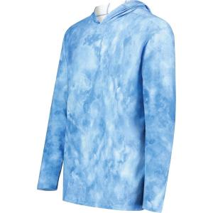 Holloway Boys’ Youth Stock Cotton-Touch Poly Hoodie(Columbia Blue Cloud Print)