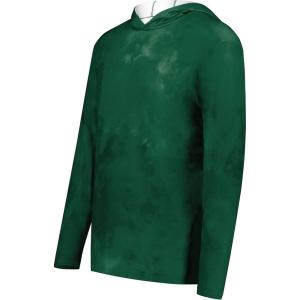 Holloway Boys’ Youth Stock Cotton-Touch Poly Hoodie(Dark Green Cloud Print)
