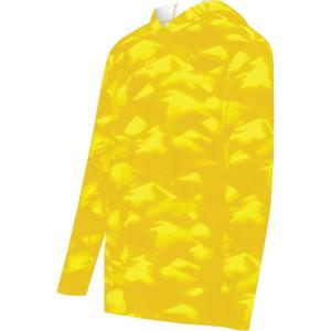 Holloway Boys’ Youth Stock Cotton-Touch Poly Hoodie(Gold Glacier Print)