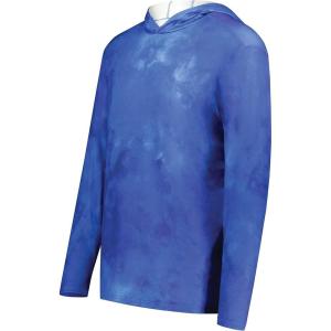 Holloway Boys’ Youth Stock Cotton-Touch Poly Hoodie(Royal Cloud Print)