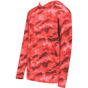 Holloway Boys’ Youth Stock Cotton-Touch Poly Hoodie(Shockwave Scarlet)