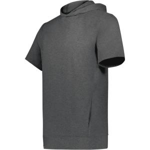 Holloway Boys Youth Ventura Soft Knit Short Sleeve Hoodie(Carbon Heather)