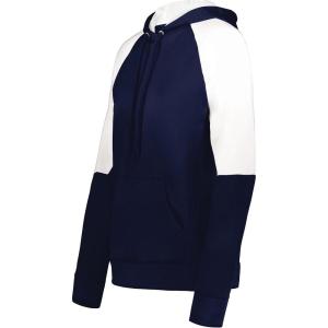 Holloway Women’s Ladies Momentum Team Fleece Hoodie(Navy/White)