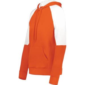 Holloway Women’s Ladies Momentum Team Fleece Hoodie(Orange/White)