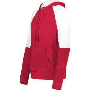 Holloway Women’s Ladies Momentum Team Fleece Hoodie(Scarlet/White)