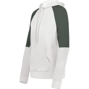 Holloway Women’s Ladies Momentum Team Fleece Hoodie(White/Iron)