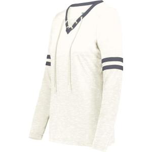 Holloway Women’s Ladies Monterey Long Sleeve Tee(Birch Heather/Carbon Heather)