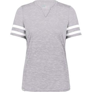 Holloway Women’s Ladies Monterey Tee(Athletic Heather/White)