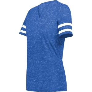 Holloway Women’s Ladies Monterey Tee(Royal Heather/White)