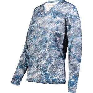 Holloway Women’s Ladies Mossy Oak Momentum Long Sleeve Tee(Mo Elements Aqua Steelhead)
