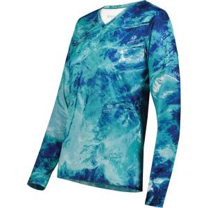 Holloway Women’s Ladies Mossy Oak Momentum Long Sleeve Tee(Mo Elements Wakeform Equator)