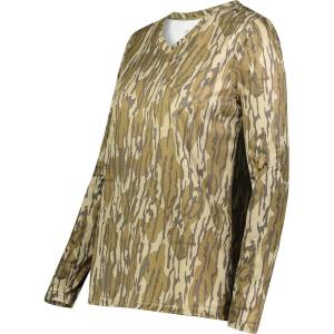 Holloway Women’s Ladies Mossy Oak Momentum Long Sleeve Tee(Moss Oak Original Bottomland)