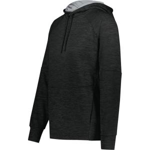 Holloway Women’s pro Performance Fleece Hoodie(Black Heather/Silver)