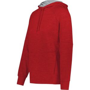 Holloway Women’s pro Performance Fleece Hoodie(Scarlet Heather/Silver)