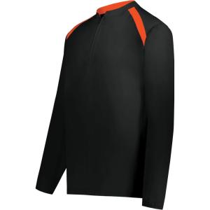 Holloway boys Holloway Boy’s Clubhouse Pullover Cage Jacket(Black/Orange)