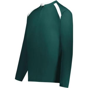 Holloway boys Holloway Boy’s Clubhouse Pullover Cage Jacket(Dark Green/White)
