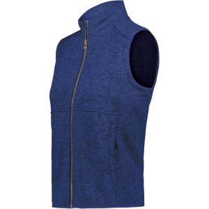 Holloway womens Holloway Women’s Alpine Sweater Fleece Vest(Navy Heather)