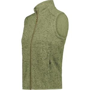 Holloway womens Holloway Women’s Alpine Sweater Fleece Vest(Olive Heather)