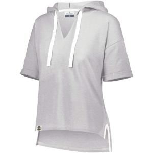 Holloway womens Ladies Sophomore Short Sleeve Hoodie(Athletic Heather)