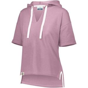 Holloway womens Ladies Sophomore Short Sleeve Hoodie(Dusty Rose Heather)