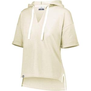 Holloway womens Ladies Sophomore Short Sleeve Hoodie(Vintage Birch Heather)