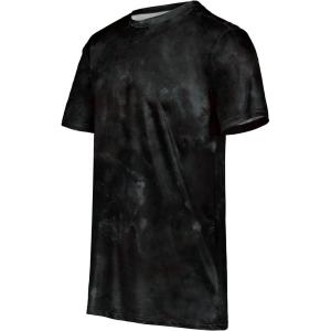 Holloway-Youth Stock Cotton-Touch Poly Tee(Black Cloud Print)