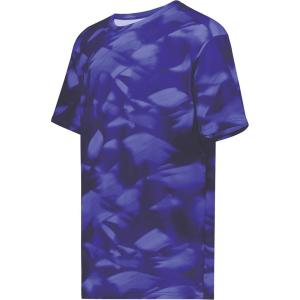 Holloway-Youth Stock Cotton-Touch Poly Tee(Purple Glacier Print)