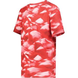Holloway-Youth Stock Cotton-Touch Poly Tee(Scarlet Glacier Print)