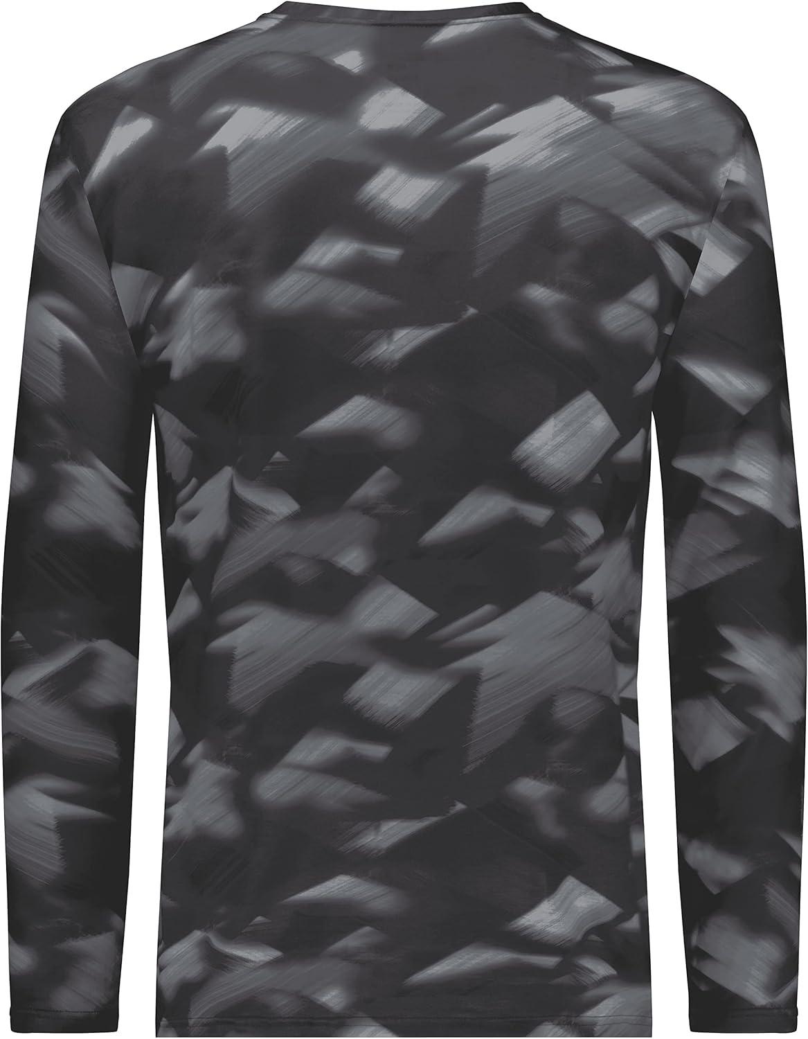 imageHolloway Mens CottonTouch Poly Cloud Long Sleeve TeeBlack Glacier Print