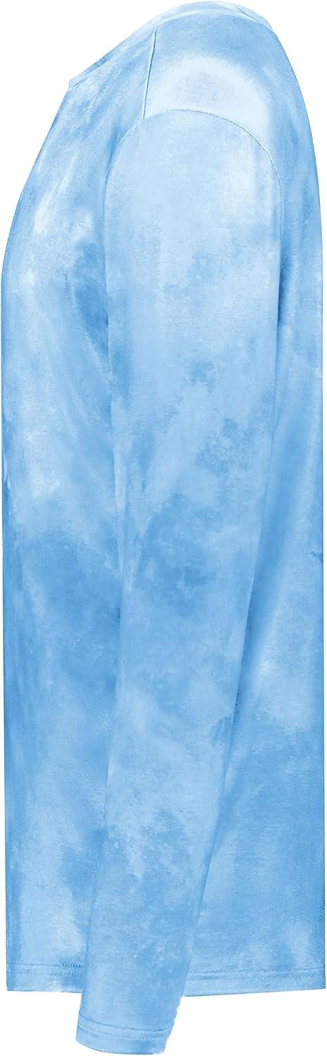 imageHolloway Mens CottonTouch Poly Cloud Long Sleeve TeeColumbia Blue Cloud Print