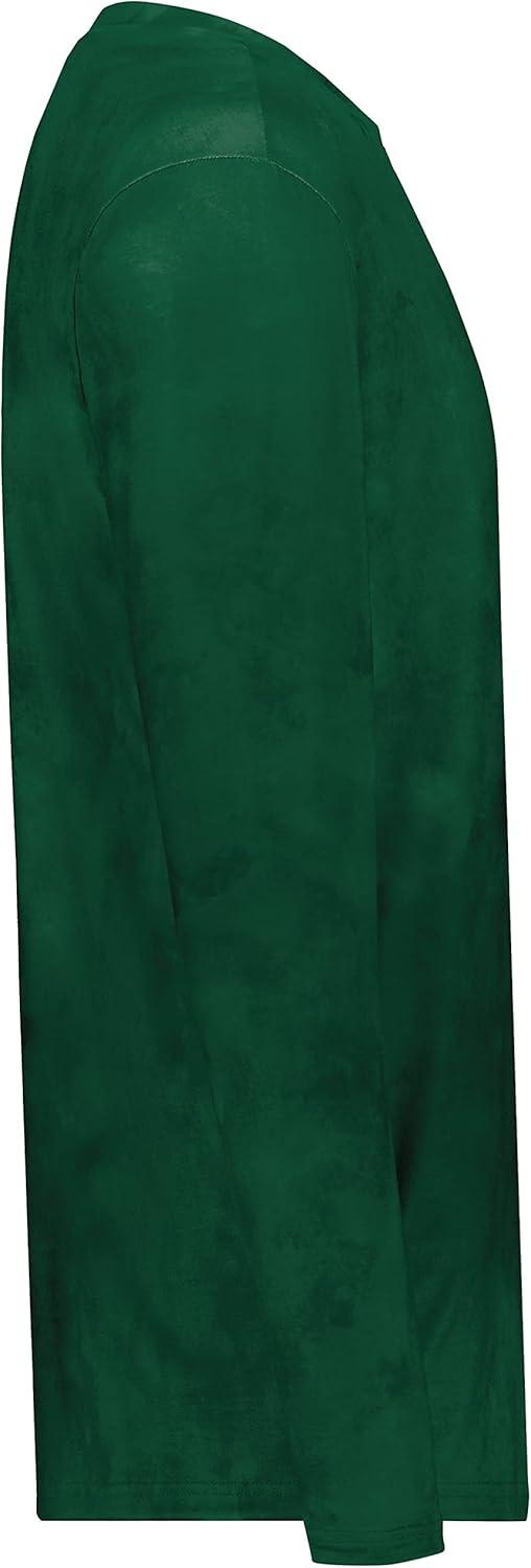 imageHolloway Mens CottonTouch Poly Cloud Long Sleeve TeeDark Green Cloud Print