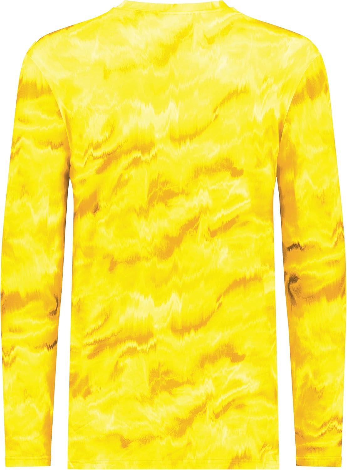 imageHolloway Mens CottonTouch Poly Cloud Long Sleeve TeeGold Shockwave Print